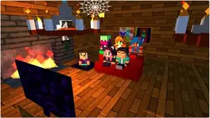 Lovely Craft open world exploration with pixel blocks and terrain